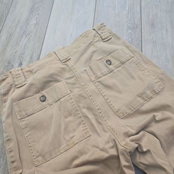 Joie tan cargo pants cotton tencel blend high waist worn in comfort size 6 - Picture 11 of 14